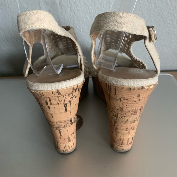 SO macrame type sandals wedge heel size 8.5 - Picture 5 of 12